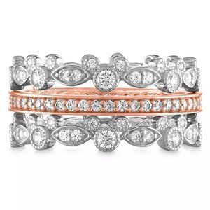 Mickey Mouse Icon Trio of Stacking Rings by Rebecca Hook